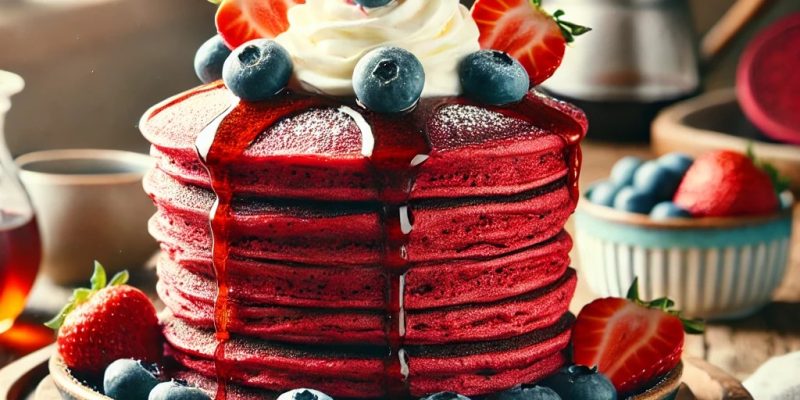 Red Velvet Beetroot Pancakes